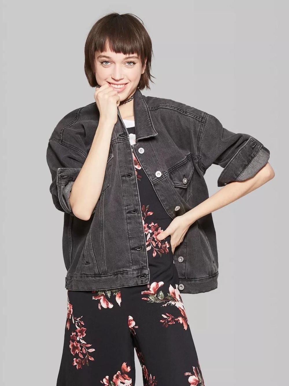 Wild Fable Women's Black Denim Jacket